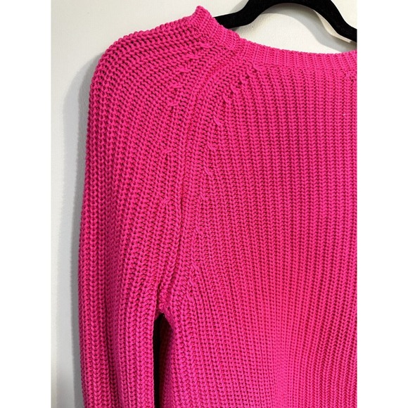 Lauren Ralph Lauren Size Medium Pink Cable Knitted Pullover Sweater green label - Picture 7 of 10